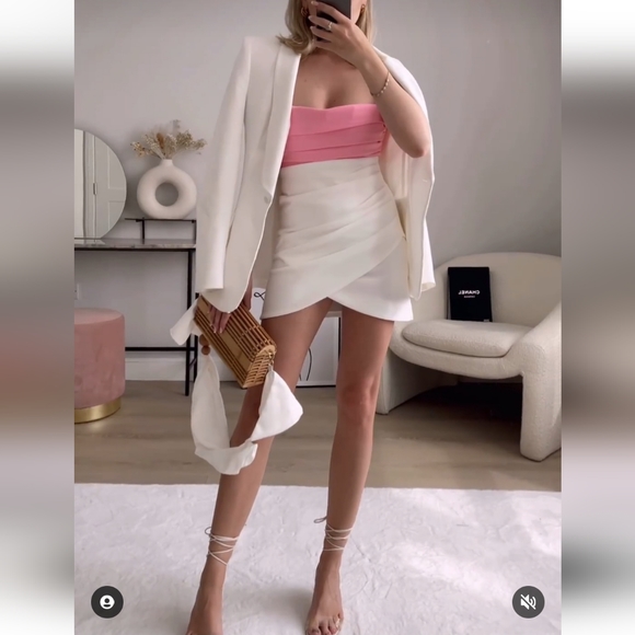 ZARA * BLAZER WHITE Size L tuxedo - Picture 7 of 16